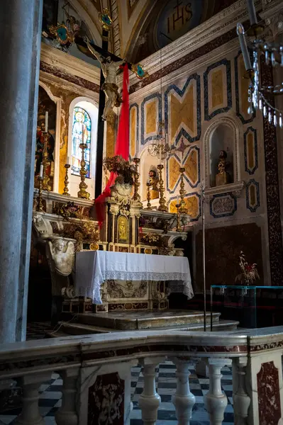 Schöne Alte Kirche Cinque Terre Corniglia Italien lizenzfreie Stockfotos