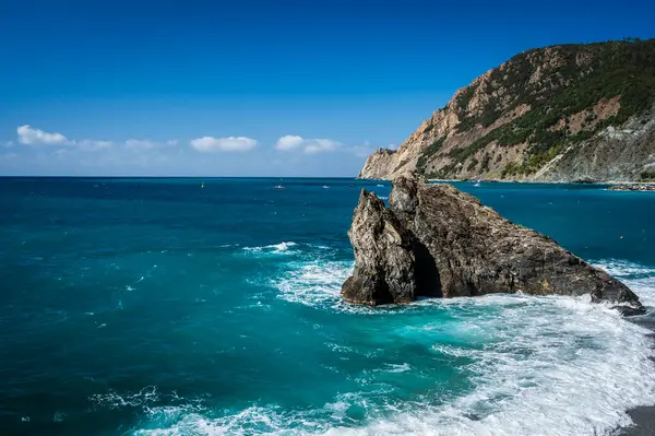 Wunderschöne Landschaft Der Meeresküste Und Klippen Monterosso Italien Stockfoto