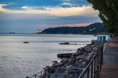 Barcolana Yarışı sırasında Trieste Körfezi.. 