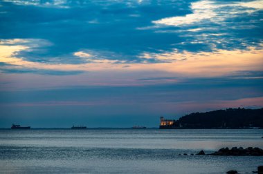 Barcolana Yarışı sırasında Trieste Körfezi.. 