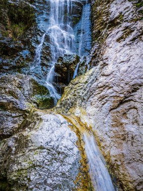 Emerald Water of the Torre Torrent Falls. Silk water. Tarcento, Friuli to discover