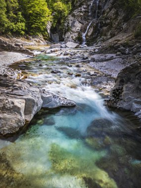 Emerald Water of the Torre Torrent Falls. Silk water. Tarcento, Friuli to discover