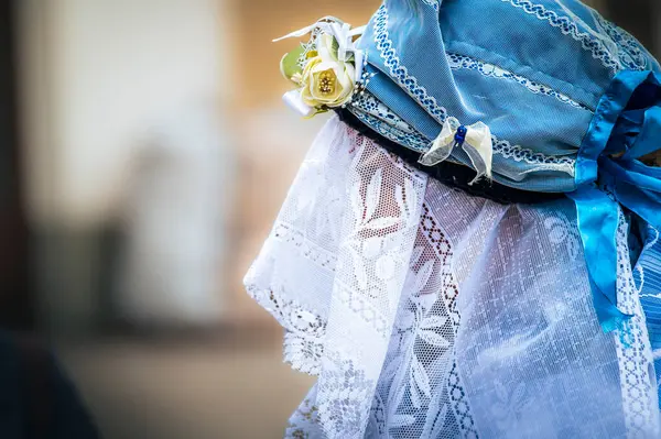 stock image Carnival in Carnia. Sauris, Masks of the religious and pagan tradition. Italy