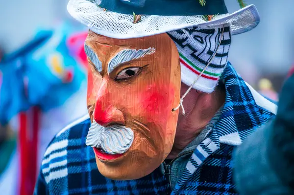 stock image Carnival in Carnia. Sauris, Masks of the religious and pagan tradition. Italy