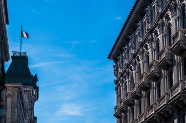 Trieste, İtalya - 9 Ekim. 2022: İtalya 'nın Trieste kentindeki binaların dışı