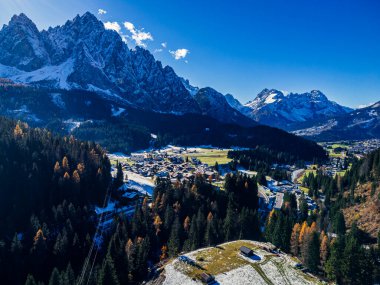 Cima Sappada Alp Geçidi 'nin hava aracı görüntüsü