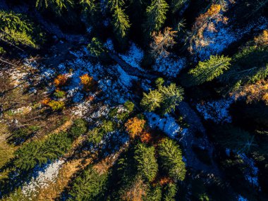 Cima Sappada Alp Geçidi 'nin hava aracı görüntüsü