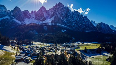 Cima Sappada Alp Geçidi 'nin hava aracı görüntüsü