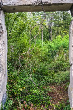 Osoppo Kalesi veya Osoppo 'daki Fortezza di Osoppo harabeleri, Udine, İtalya