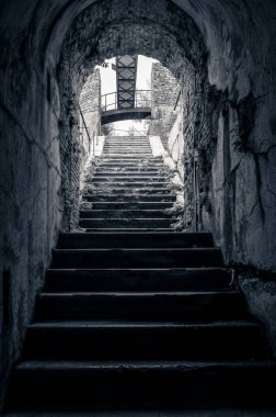 Osoppo Kalesi veya Osoppo 'daki Fortezza di Osoppo harabeleri, Udine, İtalya