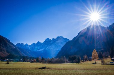 Dağ manzarası manzarası, Valbruna e Dogma, İtalya 