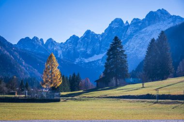 Dağ manzarası manzarası, Valbruna e Dogma, İtalya 
