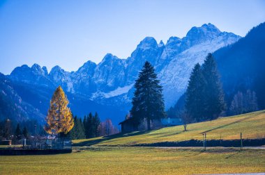 Dağ manzarası manzarası, Valbruna e Dogma, İtalya 