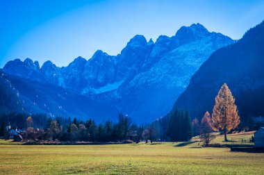 Dağ manzarası manzarası, Valbruna e Dogma, İtalya 