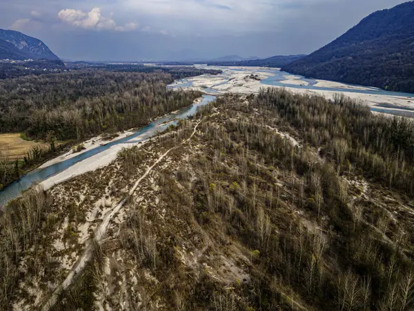 stock image Landscape of Tagliamento Flagogna, Italy 