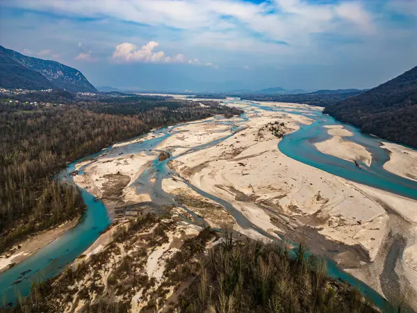 stock image Landscape of Tagliamento Flagogna, Italy 