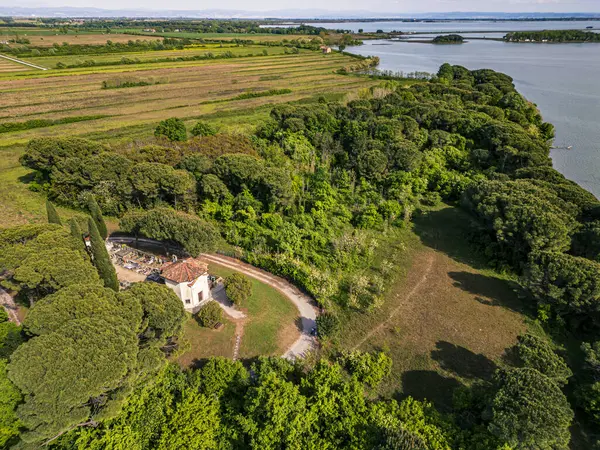 stock image Aerial view of Grado Lagoon, Italy