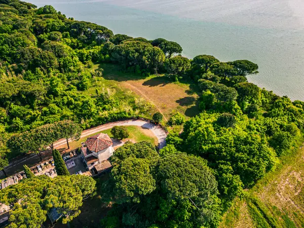 stock image Aerial view of Grado Lagoon, Italy