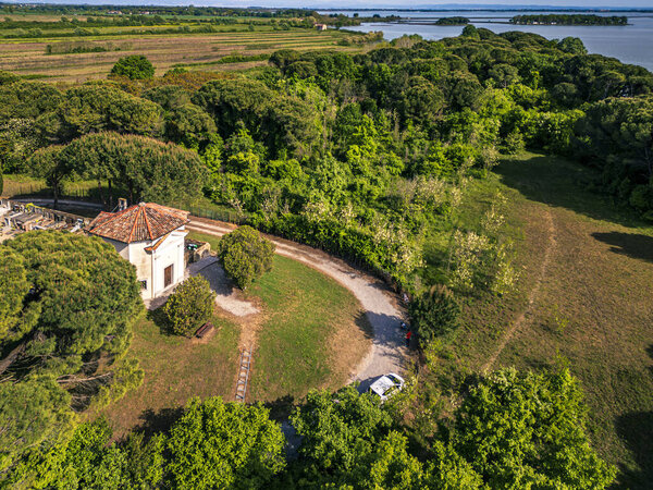 Aerial view of Grado Lagoon, Italy