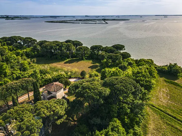 stock image Aerial view of Grado Lagoon, Italy