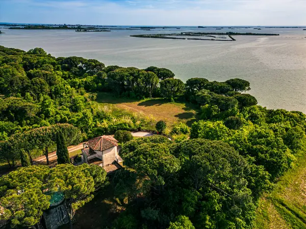 stock image Aerial view of Grado Lagoon, Italy