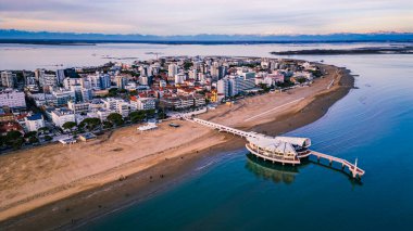 Lignano, İtalya 'da kış manzarası 