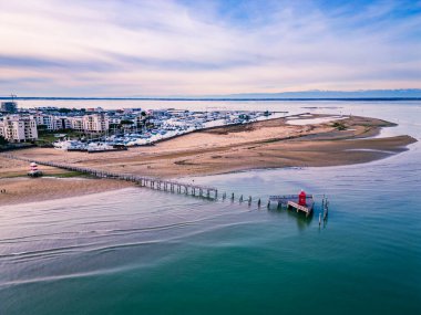 Lignano, İtalya 'da kış manzarası 