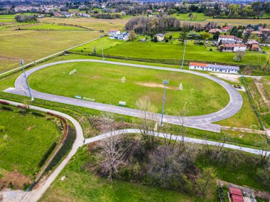 Eski İtalyan kasabasının güzel manzarası. Seyahat