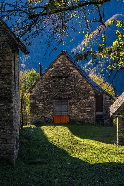 stock image Val Pesarina immersed in autumn atmospheres. Among woods and the ancient Orias stables.