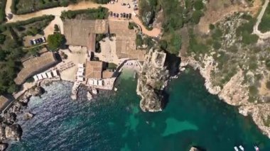 Körfez, antik orkinos balıkçılığı ve yığınla Scopello, Sicilya, İtalya