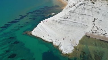 Doğanın harikaları. Scala dei Turchi. Sicilya, İtalya 'yı hayal et.