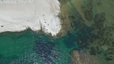 Doğanın harikaları. Scala dei Turchi. Sicilya, İtalya 'yı hayal et.