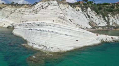 Doğanın harikaları. Scala dei Turchi. Sicilya, İtalya 'yı hayal et.