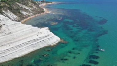 Doğanın harikaları. Scala dei Turchi. Sicilya, İtalya 'yı hayal et.