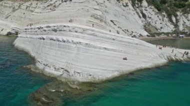 Doğanın harikaları. Scala dei Turchi. Sicilya, İtalya 'yı hayal et.