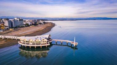 Places of interest in Lignano Sabbiadoro seen from above clipart