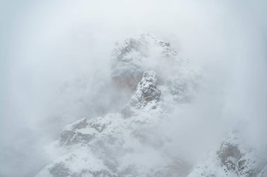 Sappada, Veneto, İtalya 'da kış yağışı 