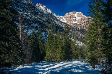Kışın Fiscalina Vadisi, Dolomitler, İtalya
