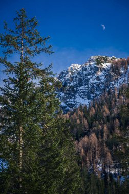 Kışın Fiscalina Vadisi, Dolomitler, İtalya