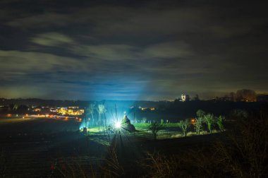 Friuli 'de geleneksel havai fişek ve tezahürat.