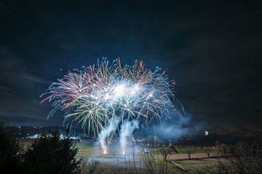 Friuli 'de geleneksel havai fişek ve tezahürat.