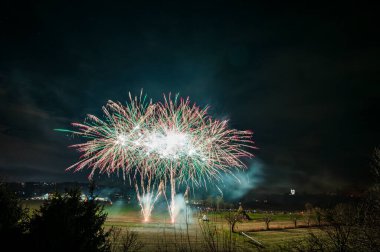 Friuli 'de geleneksel havai fişek ve tezahürat.