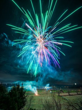 Traditional fireworks and epiphany fireworks in Friuli. clipart