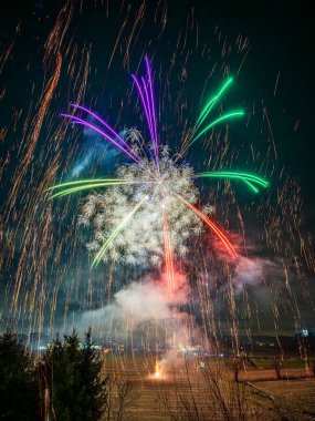 Traditional fireworks and epiphany fireworks in Friuli. clipart