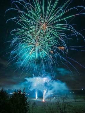 Friuli 'de geleneksel havai fişek ve tezahürat.