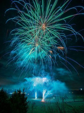 Traditional fireworks and epiphany fireworks in Friuli. clipart