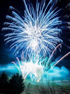 Friuli 'de geleneksel havai fişek ve tezahürat.