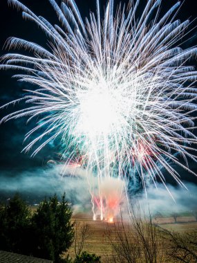 Friuli 'de geleneksel havai fişek ve tezahürat.