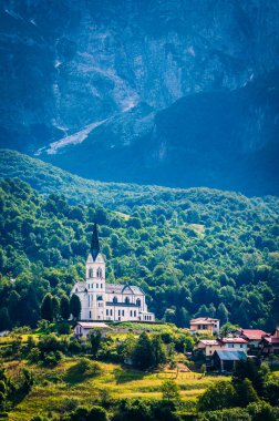 Dresenza, a small village in green Slovenia. Isonzo Valley. clipart