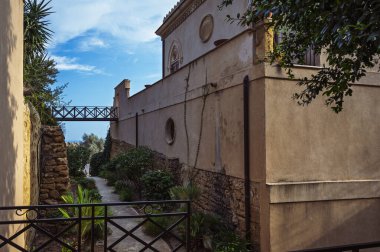 İtalya 'nın Sicilya kentinin güzel manzarası.